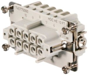 Buchseneinsatz Weidmüller HDC HE 500V 16A 10L Zugfederanschluss Gr.4