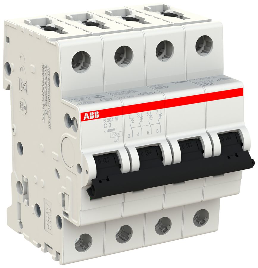 Leitungsschutzschalter ABB S204M-C3 3A C 10kA