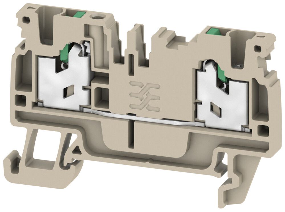 Borne de passage joignable 0.34…2.5mm² 24A 800V TH35/G32 beige