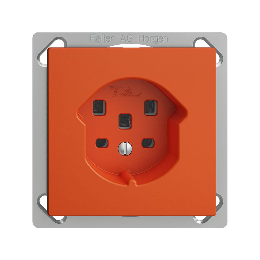 EB-Steckdose EDIZIOdue T25 16A orange, mit Steckklemmen