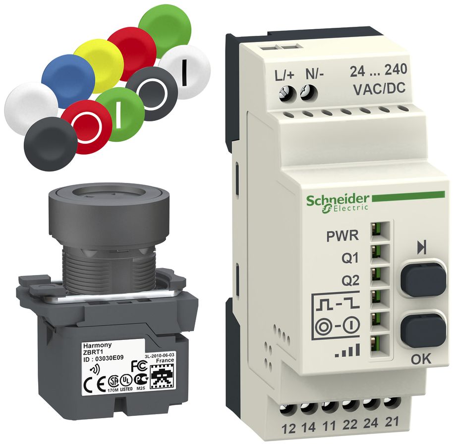 Pulsante e ricevitor.RF kit Schneider Electric 24…240VUC