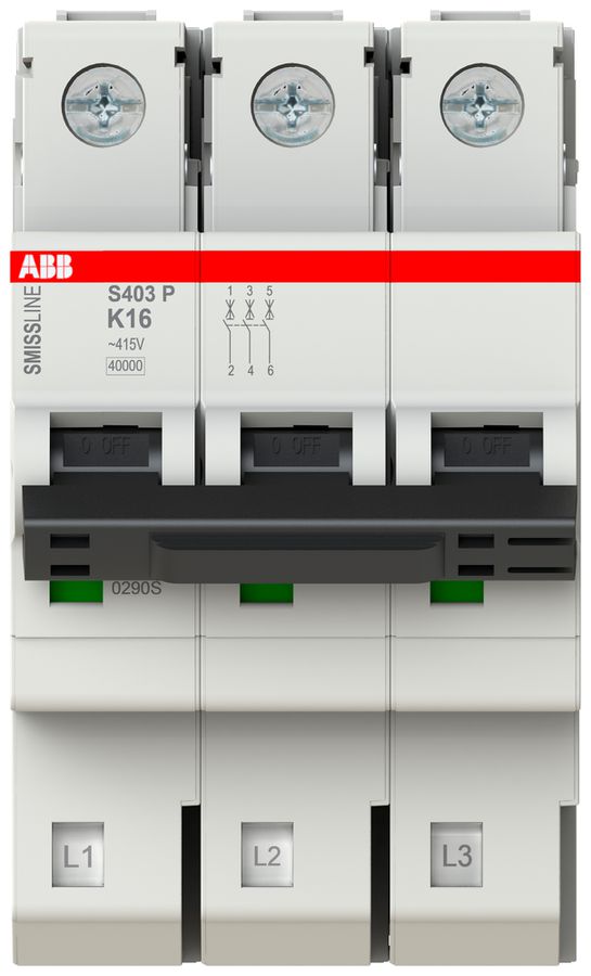 Leitungsschutzschalter SMISSLINE TP, 3L, K, 16A, 40kA