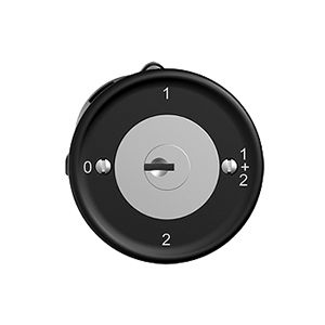 UP-Drehschalter STANDARDdue 1/1L schwarz mit Sicherheitsschloss