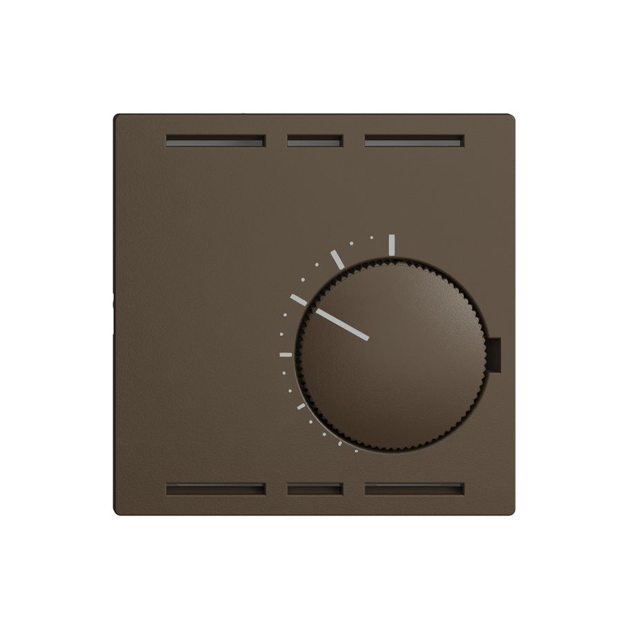 Frontset EDIZIOdue coffee 60×60mm für Raumthermost. ohne Schalter