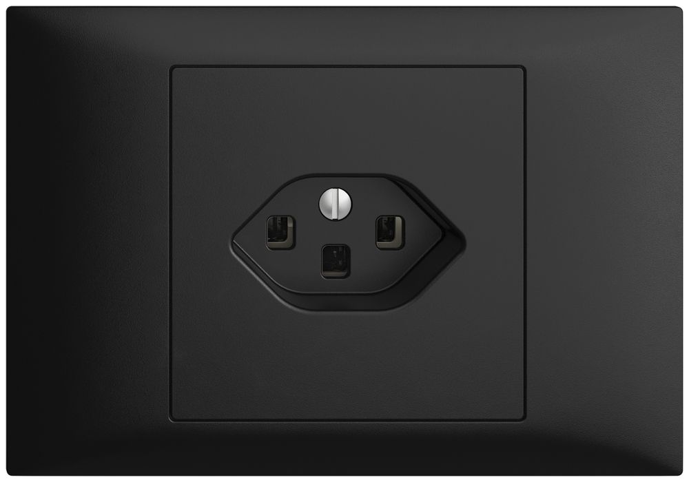 EB-Steckdose EDIZIOdue T23 16A schwarz, mit Steckklemmen