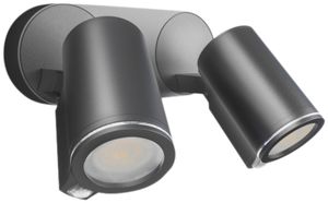 Spot Steinel DUO PIR GU10 mit LED 3000K 2×520lm 2×7W IP44 anthrazit