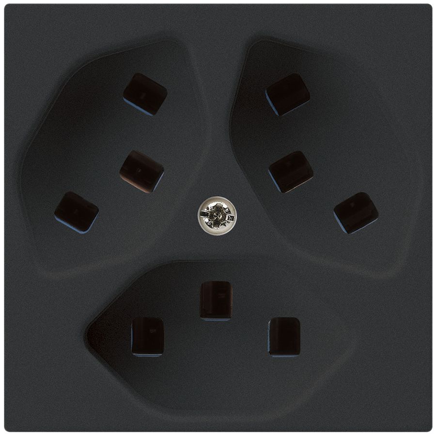 Prise Hager kallysto 3×T23 A noir