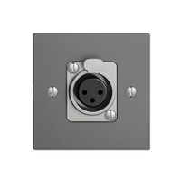 UP-Montageset EDIZIOdue für XLR dunkelgrau