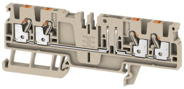 Borne de test sectionnable Weidmüller ADT W/O PUSH IN 2.5mm² 4 connex.TS35 beige