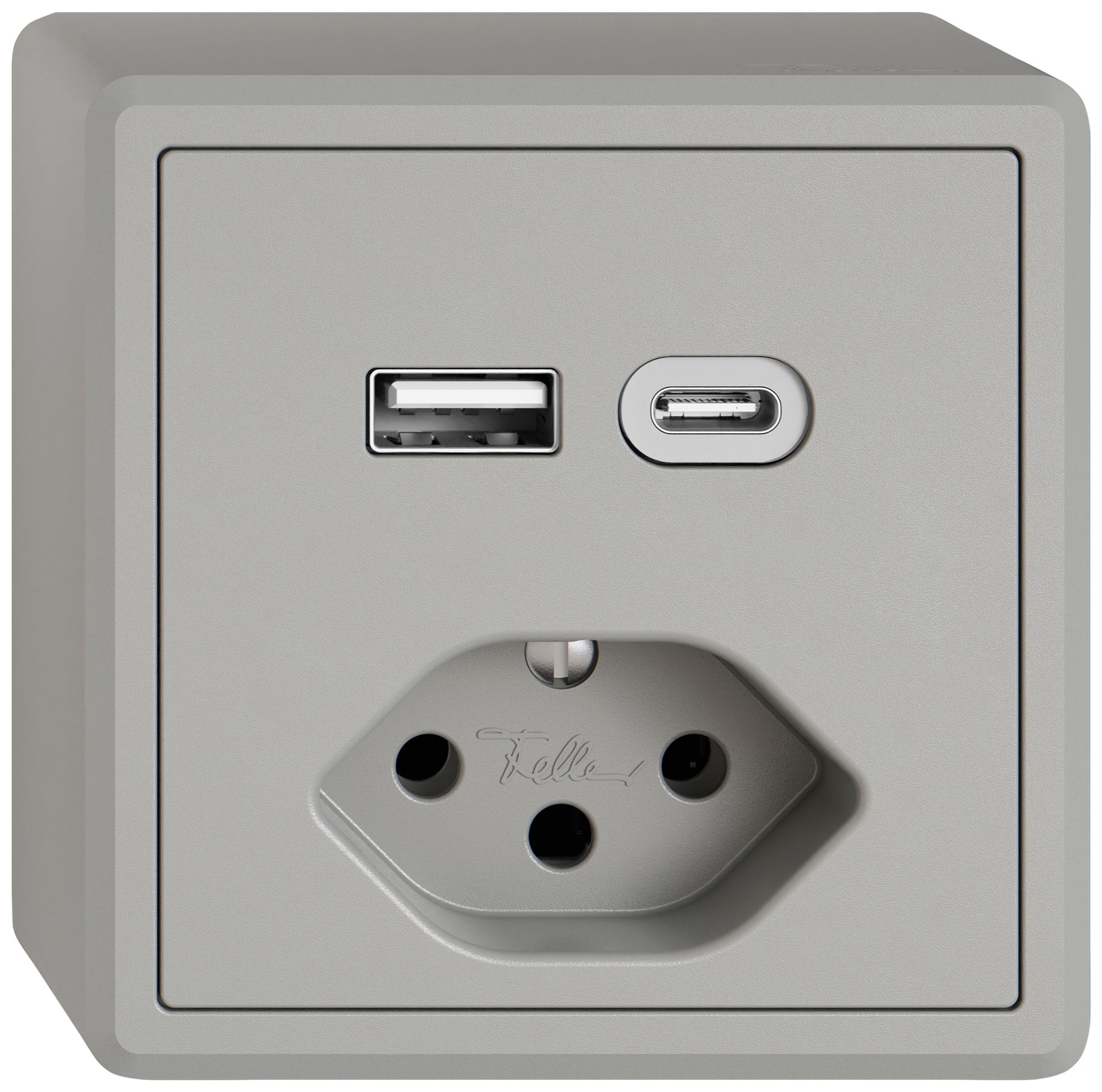 AP-USB-Ladesteckdose EDIZIO.liv SNAPFIX® USB A+C/T13 3A 230VAC hgu