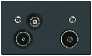 EB-Antennendose R-TV-Daten HA FLF 2GHz 14dB schwarz