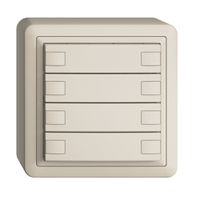 Poussoir KNX RGB AP EDUE, 250mW, s.LED, 4×poussoir, comm.2×touches, crema