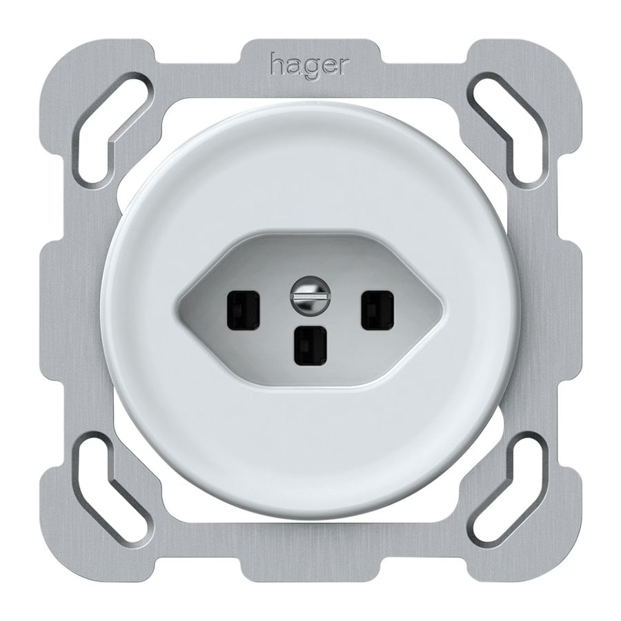 UP-Steckdose origin 1×Typ 23 16A 230V 77×77mm weiss