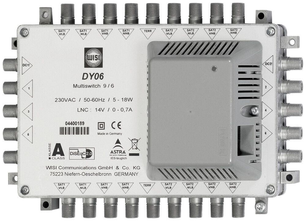 Multischalter (Basis) DY06 für 6 Teiln. internes Netzteil