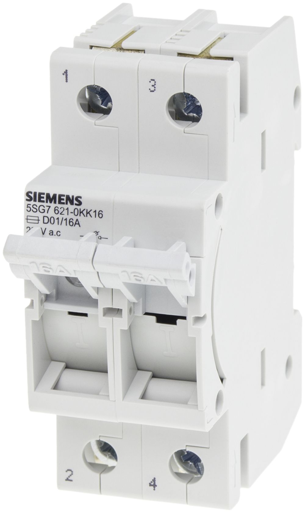 Interrupteur de charge Siemens MINIZED 5SG7 avec fusible D01 2L 400V 16A 2UM