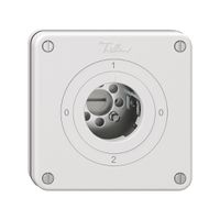 Interrupteur rotatif NUPU NEVO, 2/1 L, sans cylindre, KS, 0-1-0-2, blanc