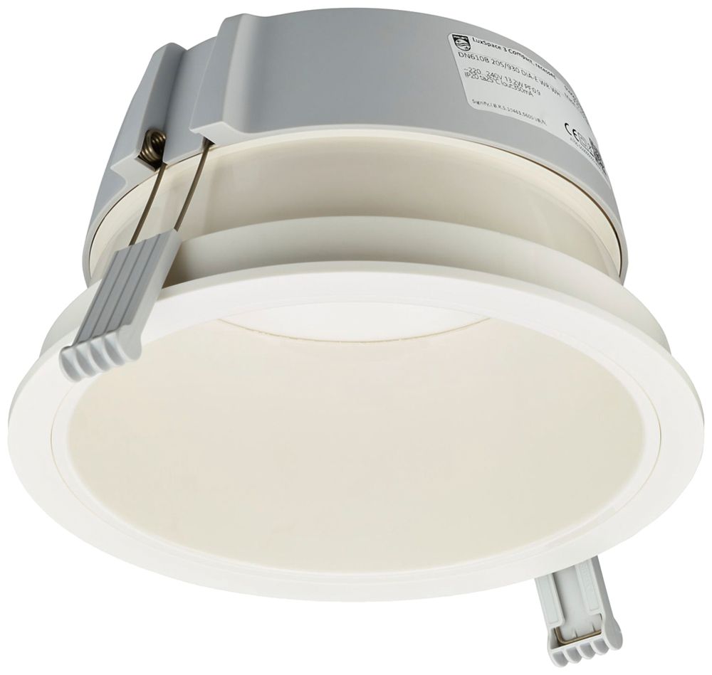 LED-Downlight Philips LuxSpace Compact WR 13.4W 2200lm 830 WB Ø214mm weiss