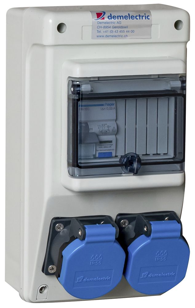 Stromverteiler DEM DB33241 16A 1×LS 1×FI 2×T23