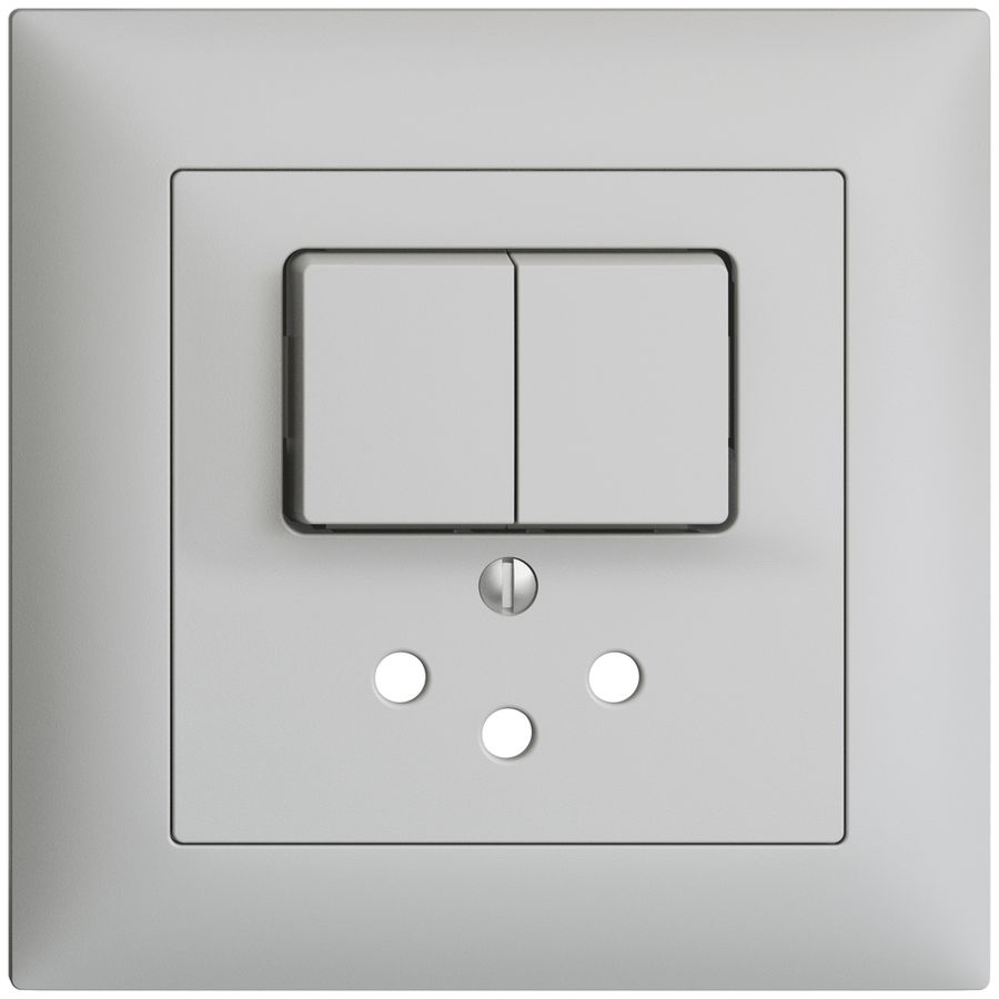 UP-Frontset, EDIZIOdue hellgrau 88×88mm T12 mit Shutter