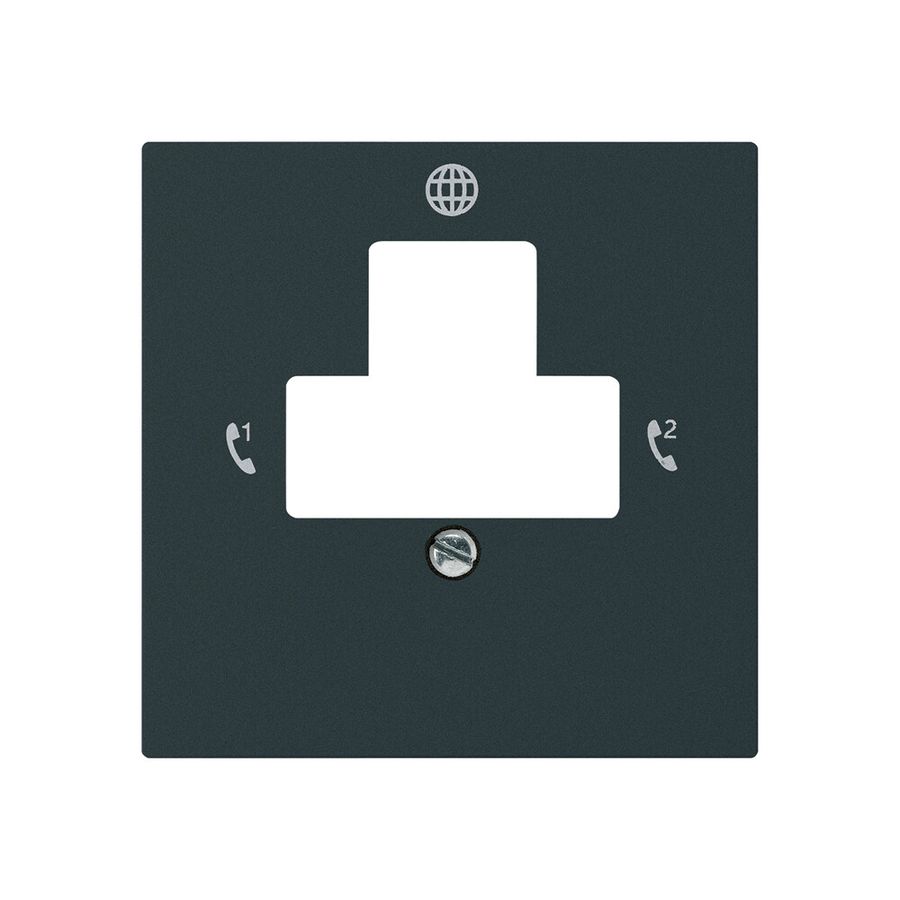 Placca frontale kallysto per presa di ritorno 2 DSL nero