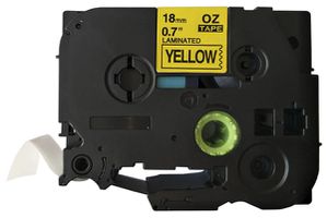 Schriftbandkassette kompatibel zu OZE-641, 18mm×8m, gelb/schwarz