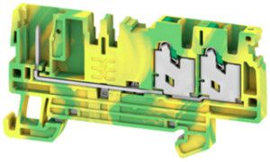 Schutzleiter-Reihenklemme WM SPGTB 2.5 PE 3C/1 2.5mm² 3×1 DIN35 gn/gb