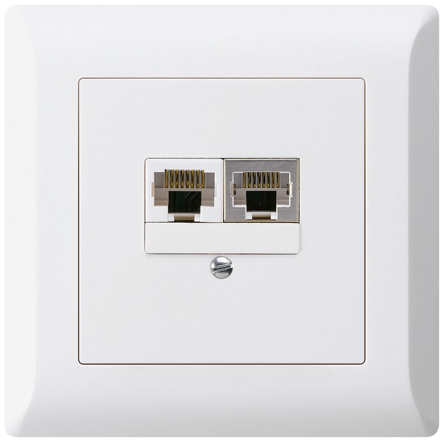 UP-Dose kallysto.line 2×RJ45s+u getrennt weiss