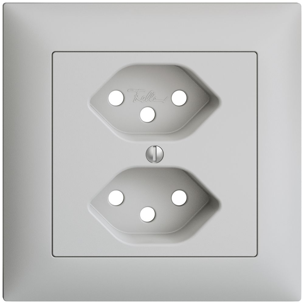 Frontset EDIZIOdue hellgrau 88×88mm 2×T13