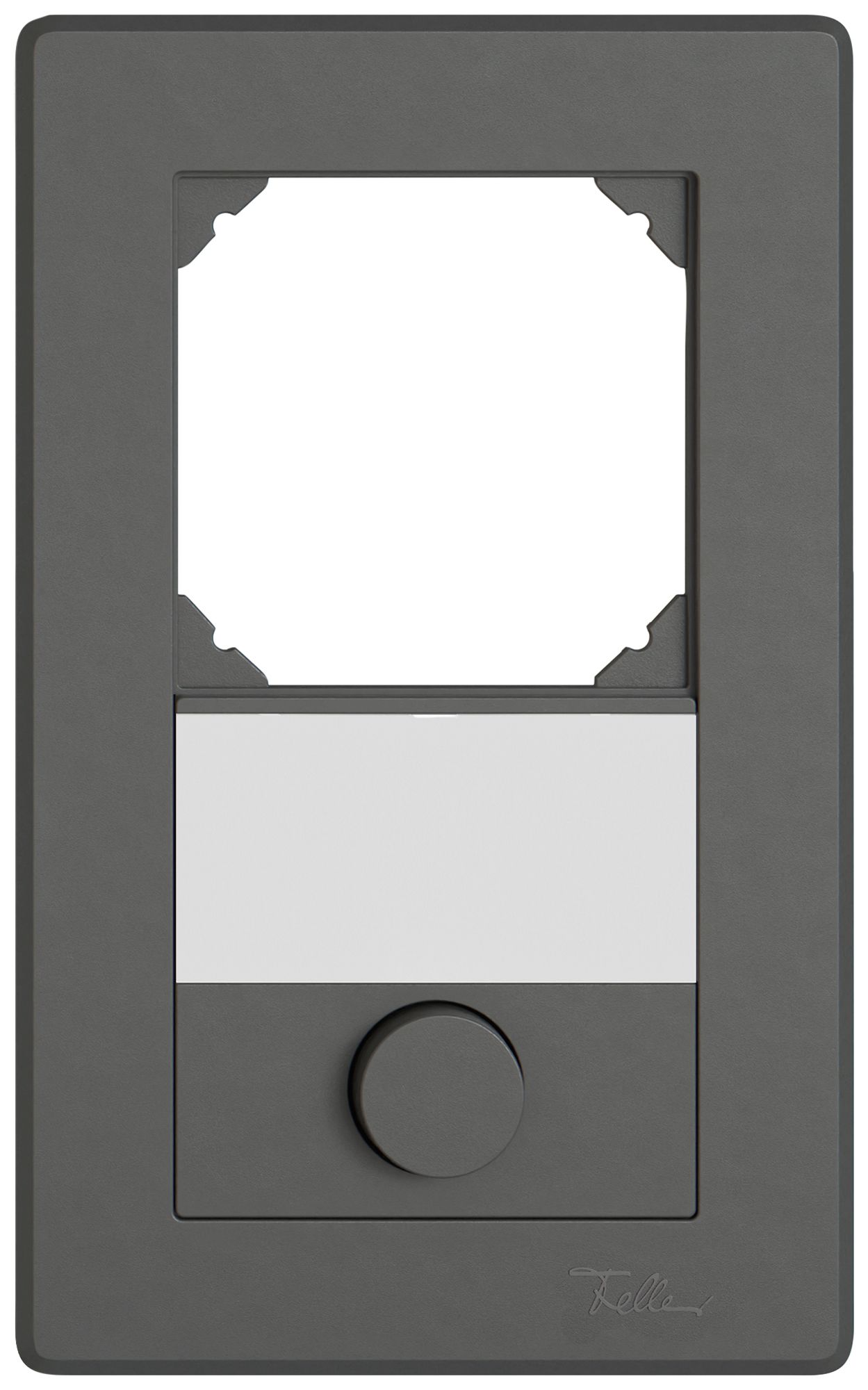 UP-Kombination EDIZIO.liv SNAPFIX® 2×1 156×96mm leer+Schliesser 1L dunkelgrau