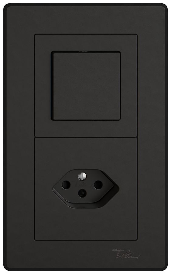 UP-Kombination EDIZIO.liv SNAPFIX® 2×1 156×96mm Schema 3/1L+1×T13 schwarz