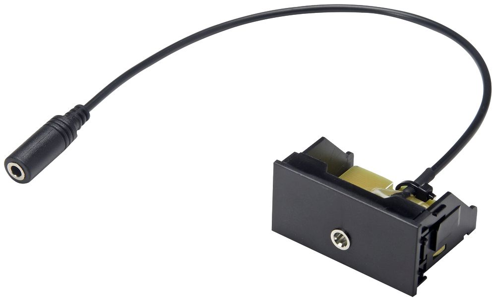 Jack-Modul Cecoflex für AV-Montagesystem, 3.5mm f/f, Kabel, schwarz