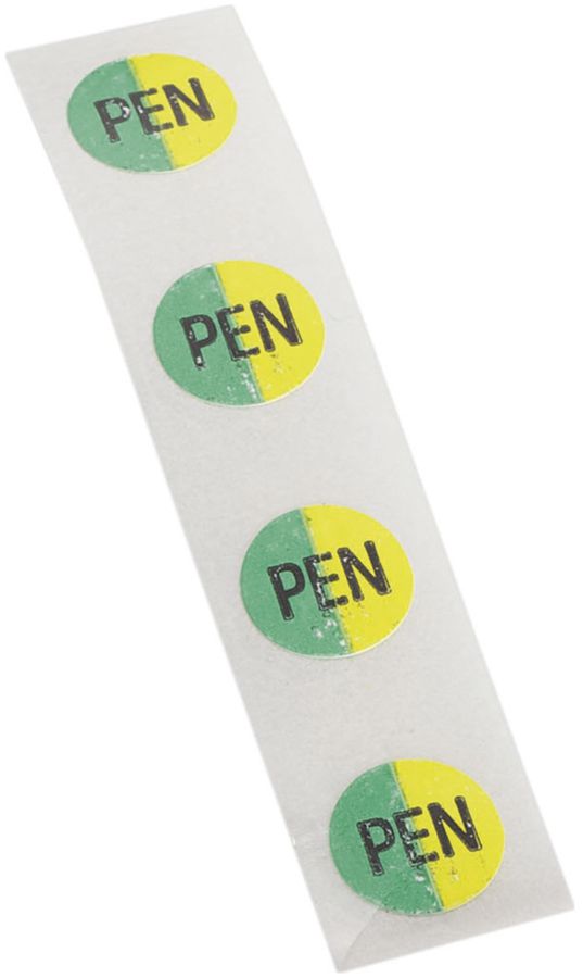 Bezeichnungsschild Weber PEN grün/gelb Beutel à 50 Stück