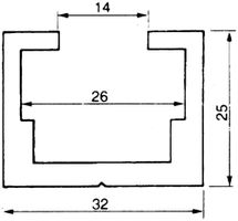 Befestigungsschiene Almatec 32×25mm L=3m