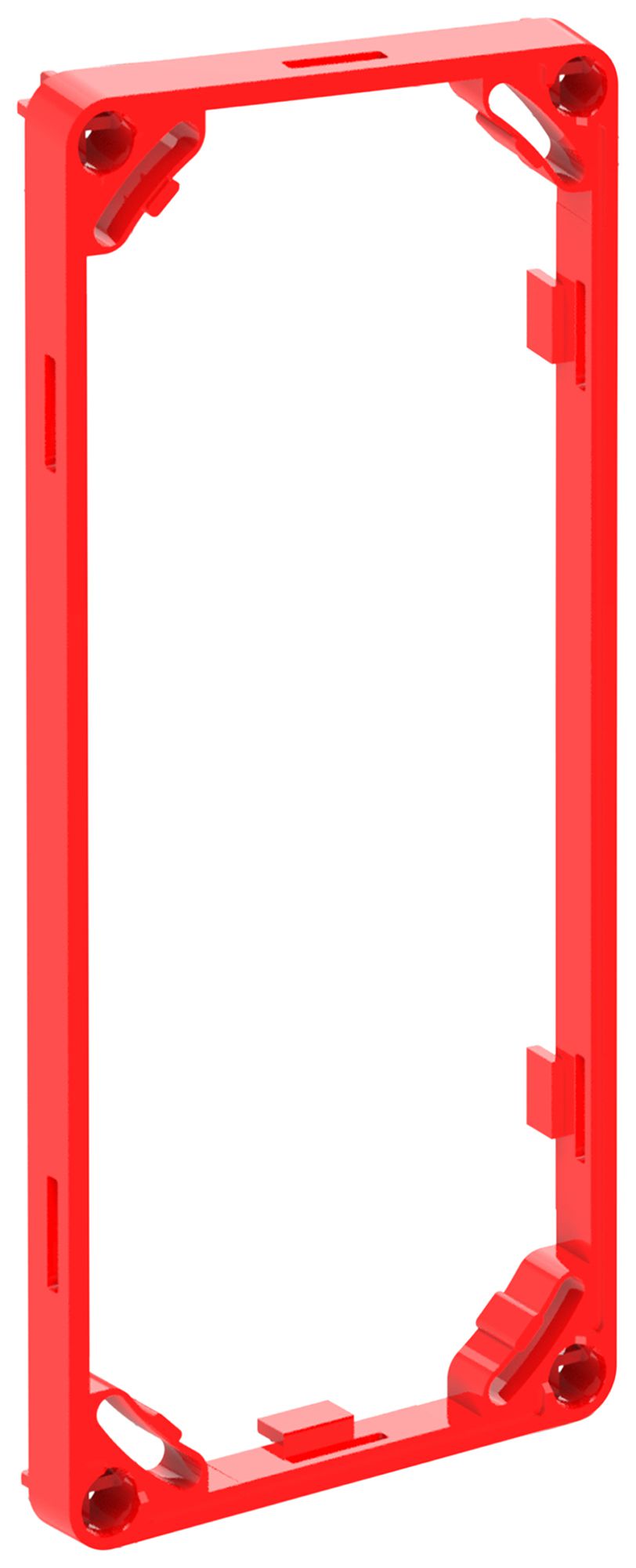 Aufsatzrahmen Morach-Technik CRALLO-LEU 2×1 NUP 10mm PE-HD GDP 850°C rot