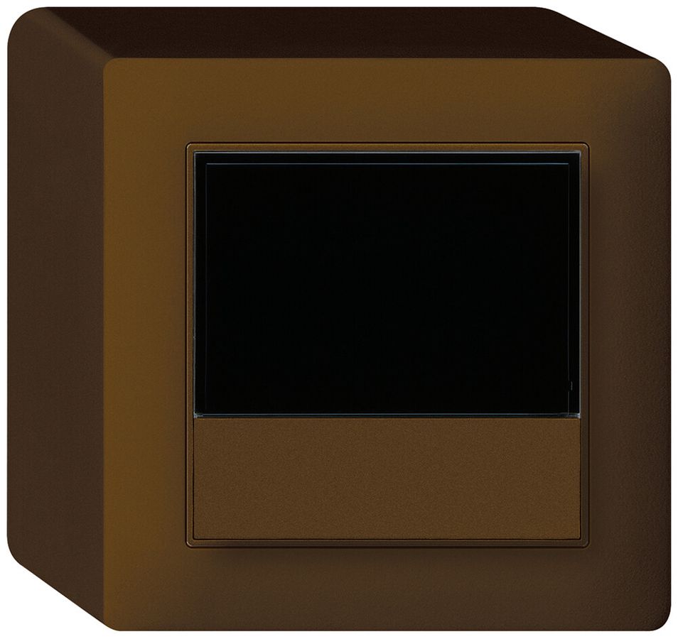 Termostato ambiente AP kallysto marrone KNX s/e-link con tasto