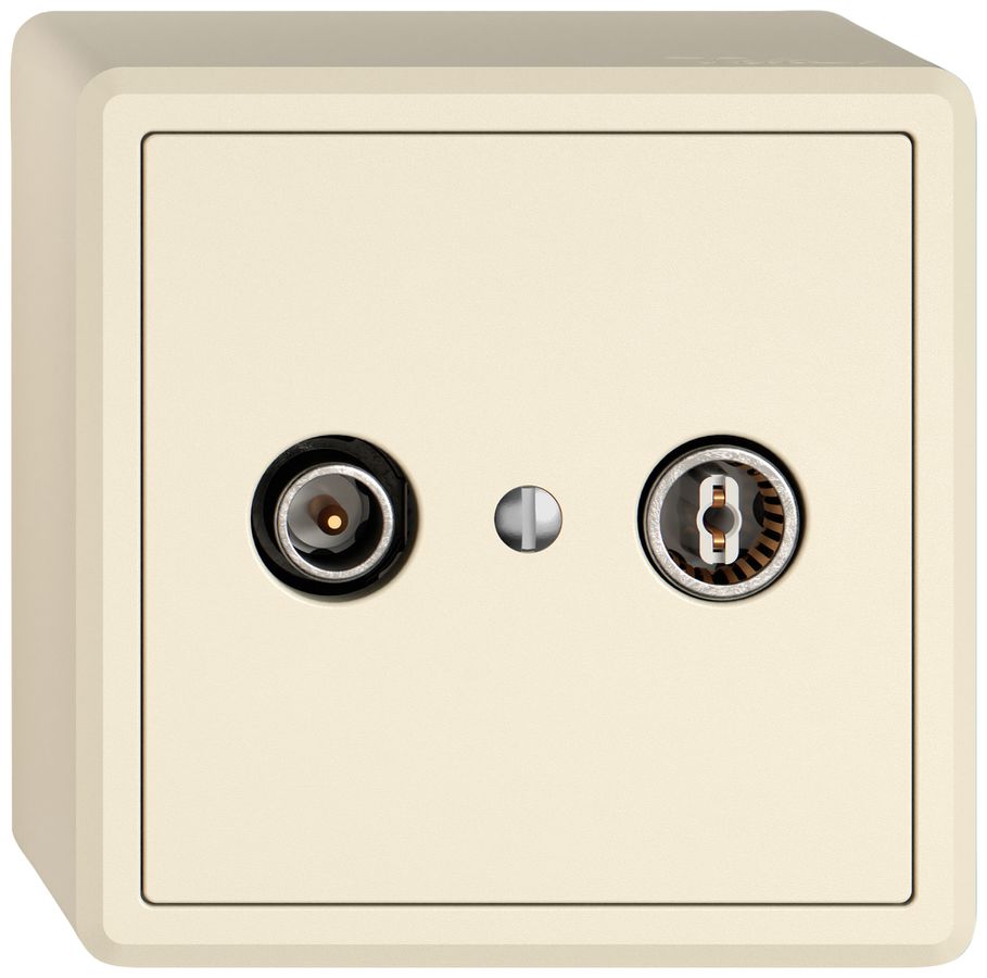 Prise antenne AP TV-R EDIZIO.liv SNAPFIX® prise de passage 19dB cr