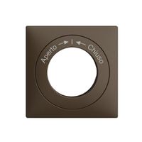 Kit frontale EDIZIOdue Aperto->I<-Chiuso coffee 60×60mm per pulsante girevole