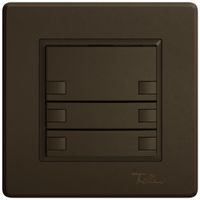 Poussoir KNX RGB ENC EDIZIO.liv SNAPFIX® capteur temp.s.LED 3× comm.2T br