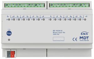REG-Binäreingang KNX MDT BE-16230.02 16-Kan 230VAC 8TE
