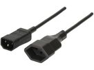 Apparatekabel MAX HAURI C14/T13 Td 3×1mm² 2m schwarz