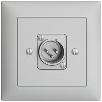 Prise de raccordement XLR avec fiche EDIZIOdue gris clair