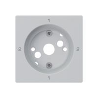 Plaque frontale kallysto 2-1-2-1 60×60mm p. interrupteur rotatif S3 gris clair