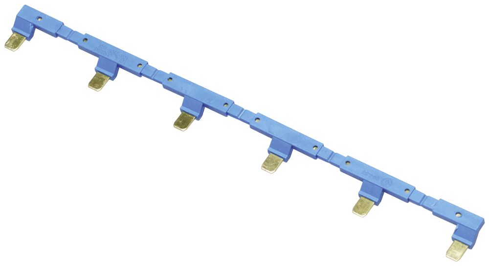 Pettine collettore Finder 094.56, 6-poli per zoccolo 94.Px, blu