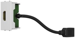 HDMI-Modul Cecoflex für AV-Montagesystem, 4K/60Hz f/f, Kabel, weiss