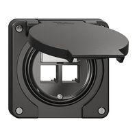 Kit di montaggio Feller S-One EASYNET N.CO, per 2×RJ45, profondità 28 mm, nero