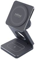 Ladestation ROLINE für Samsung Qi Wireless Charging/MagSafe 15W grau