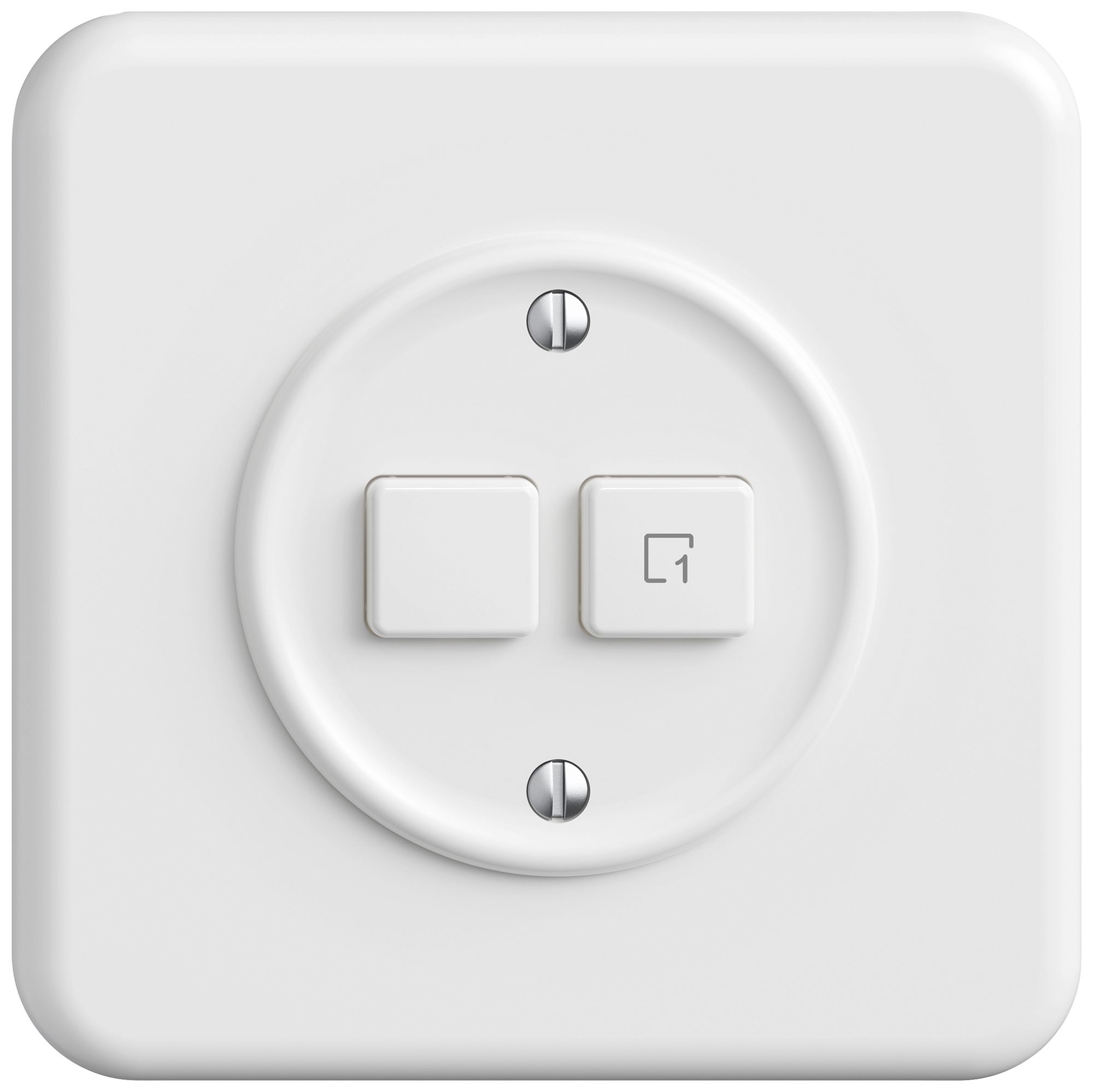 UP-Druckschalter STANDARDdue Wiser SNAPFIX® 1 Szene 2 Tasten WLAN ws