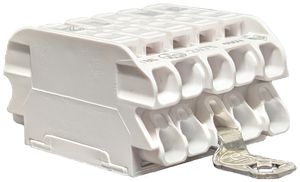 Morsetto di connessione 5P 0.5…2.5mm² staffa messa a terra bi