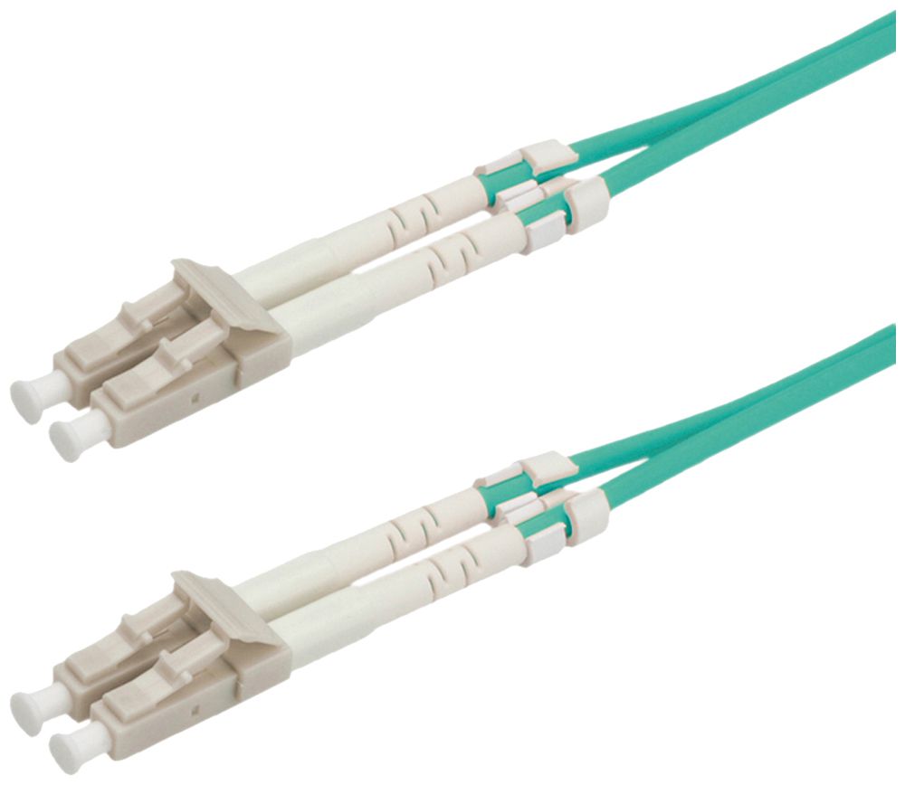 Patchkabel LWL ROLINE 2×OM3 LC-Duplex/LC-Duplex PVC türkis 5m