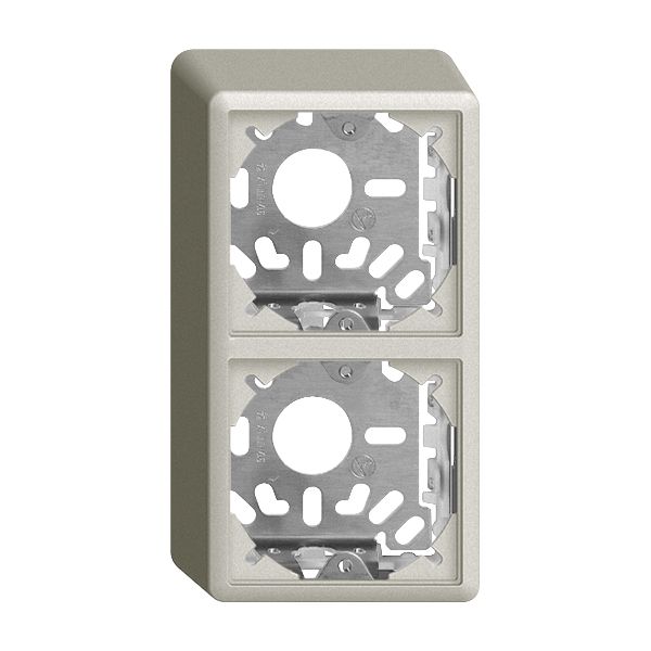 Capot avec plaque de base 2×54mm pour combinaison FX universel gris clair